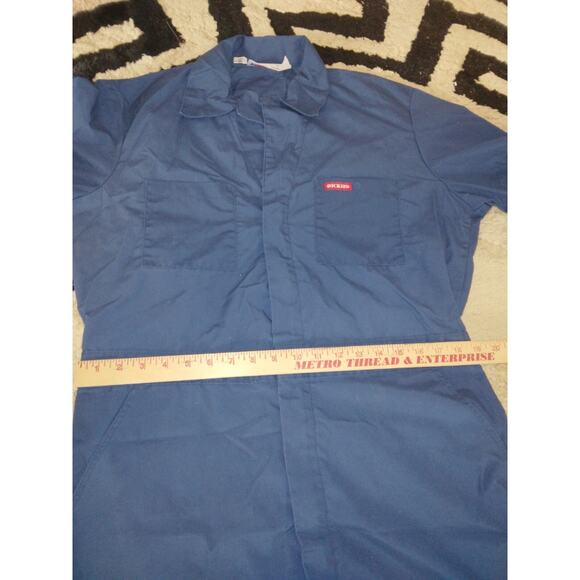 Vtg 90's DICKIES Workwear Straight Woven Overalls Mens Made in Mexico XL/42" - Picture 9 of 13